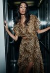 Leopard Cut Out Dress
