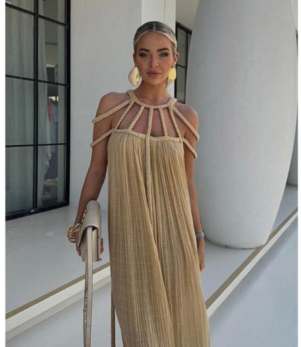 Beige Summer Beach Dress