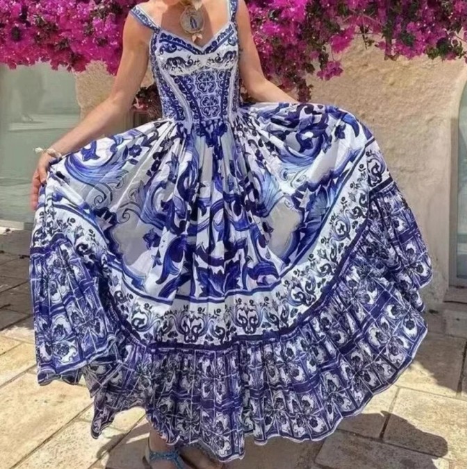 Blue Beach Summer Dress - Image 3