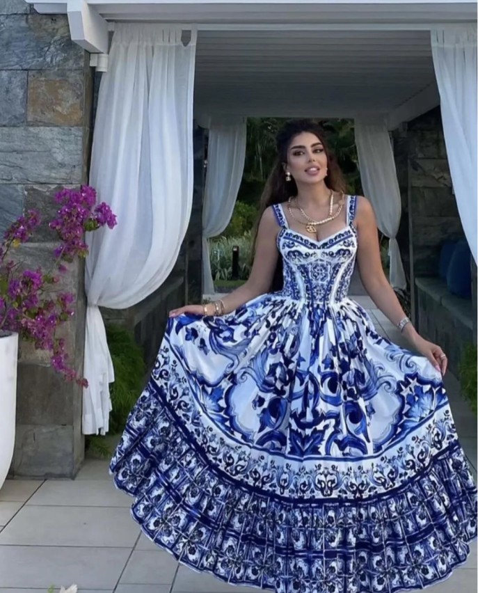 Blue Beach Summer Dress - Image 4