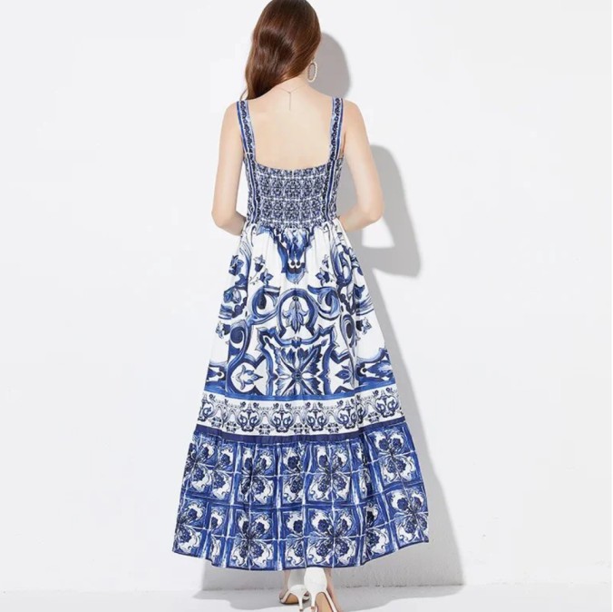 Blue Beach Summer Dress - Image 5