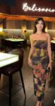 Tube Printed Mesh Dress