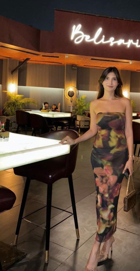 Tube Printed Mesh Dress