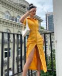Solid Cut Out Dress