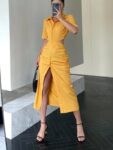 Solid Cut Out Dress