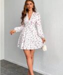Floral Print Short A Line Dress