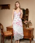 Backless Printed lace Dress