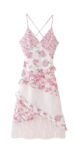 Backless Printed lace Dress