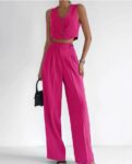 Linen Waist Coat Vest & Pants Cord Set