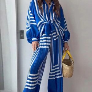 Abstract Blue and White Cord Set