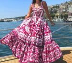 Pink Printed Summer Dress