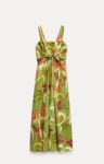 Green Printed Maxi Dress