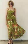 Green Printed Maxi Dress