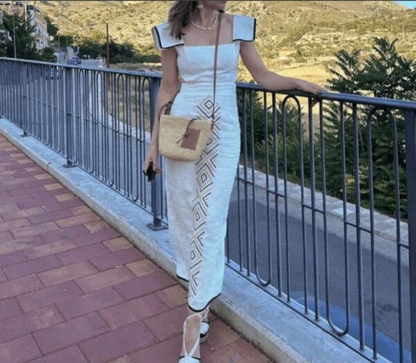 Square Neckline Summer Dress