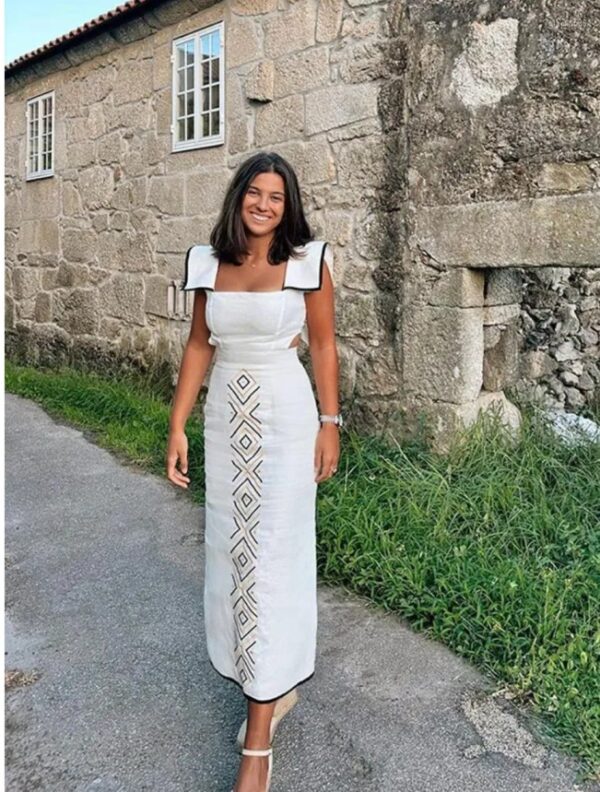 Square Neckline Summer Dress