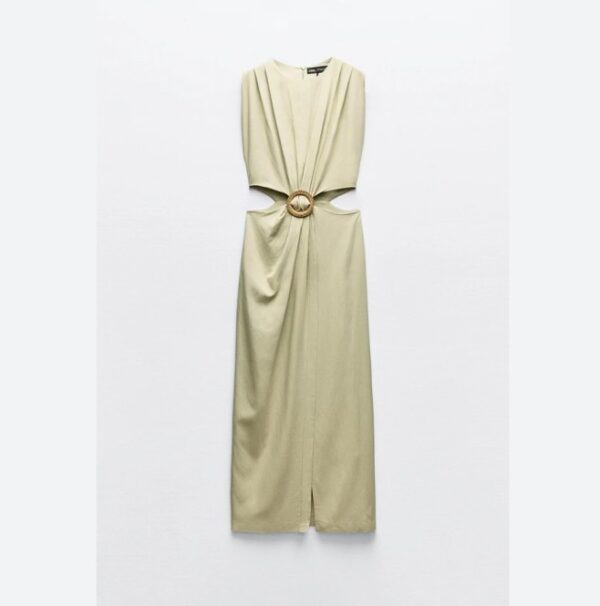 Green cut out Dress