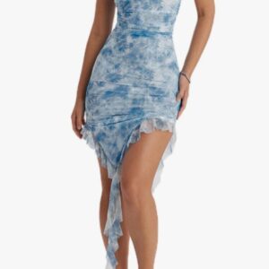 Tye &Dye Floral Print Dress