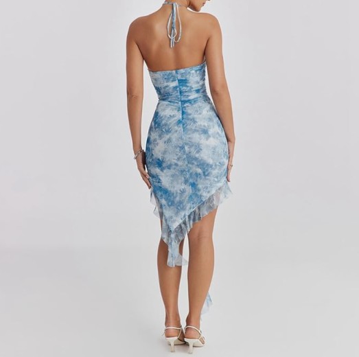 Tye &Dye Floral Print Dress