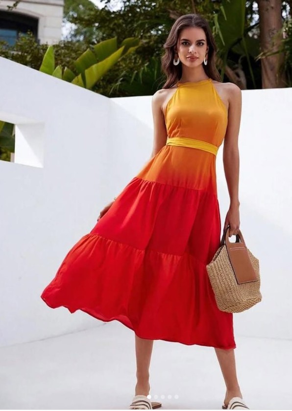 Orange Summer Dress