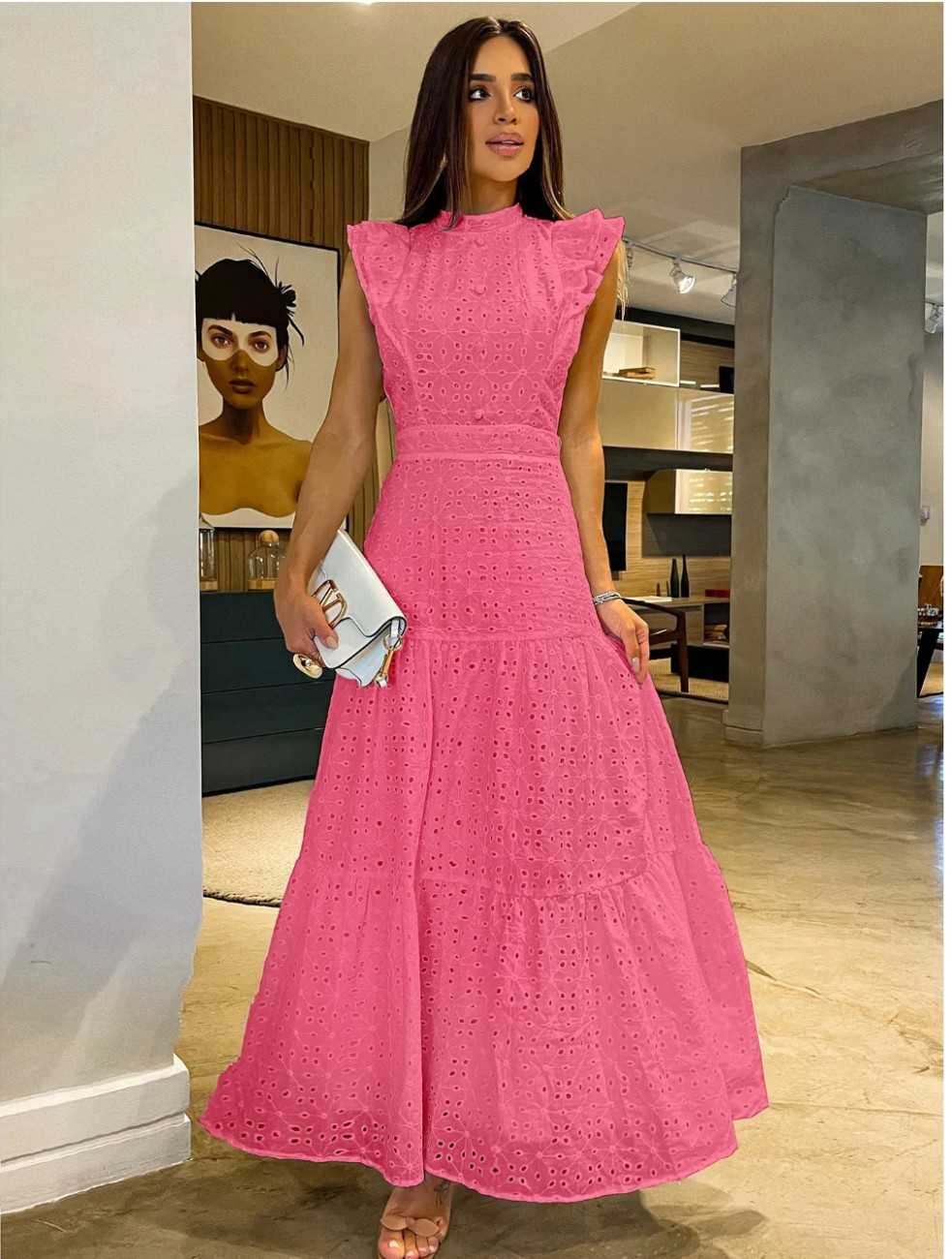 Pink Button Summer Dress - Image 2