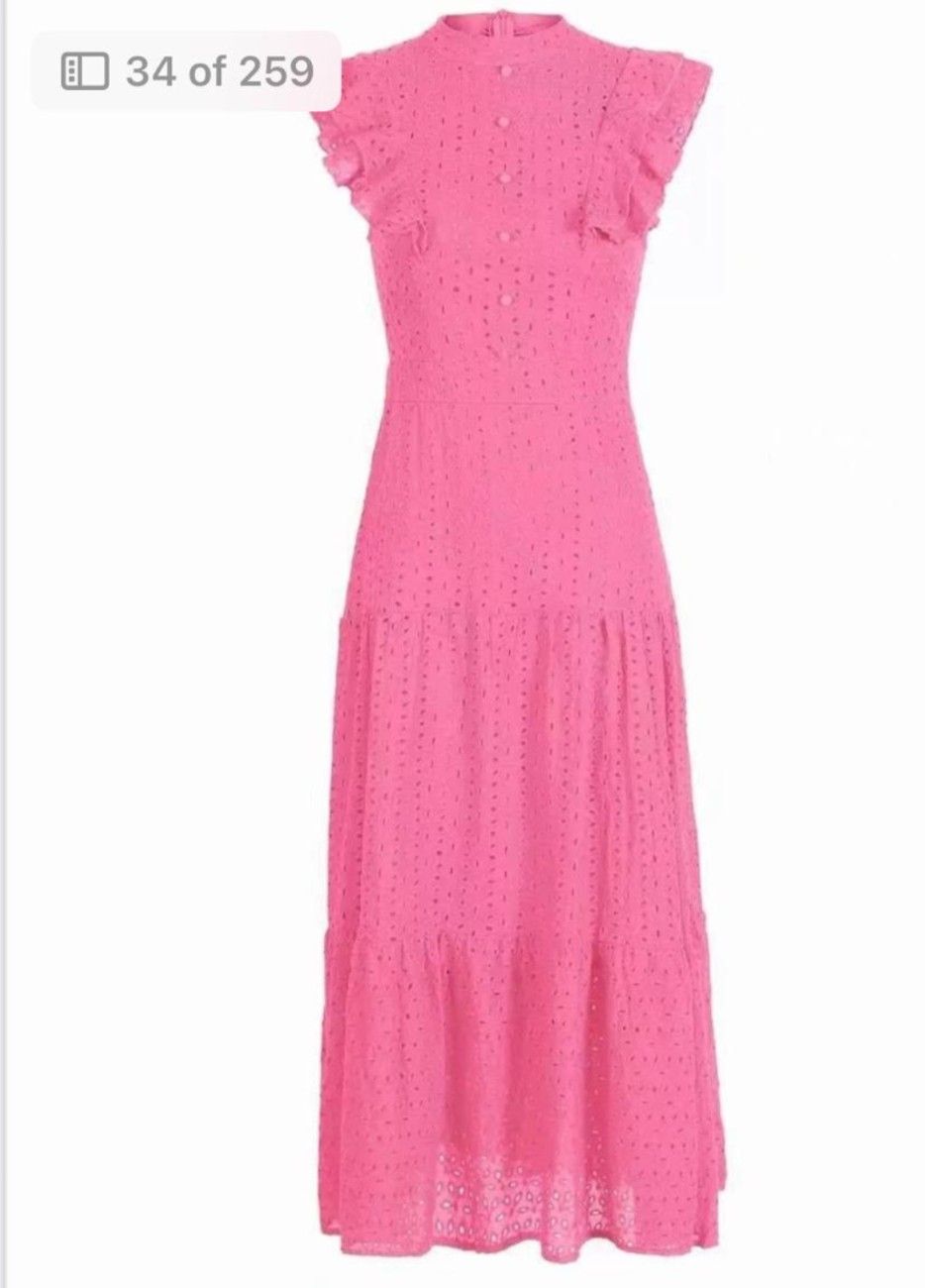 Pink Button Summer Dress