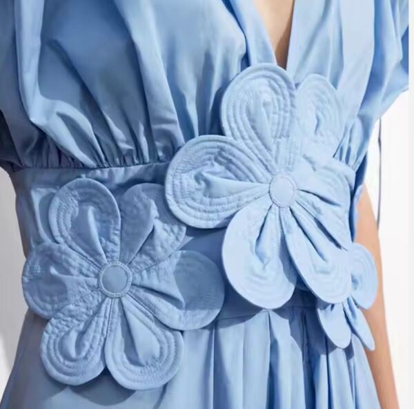 BLUE 3D FLOWER DRESS