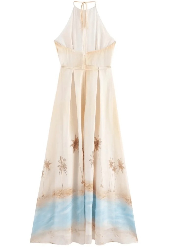 Beige Summer Beach Dress - Image 2