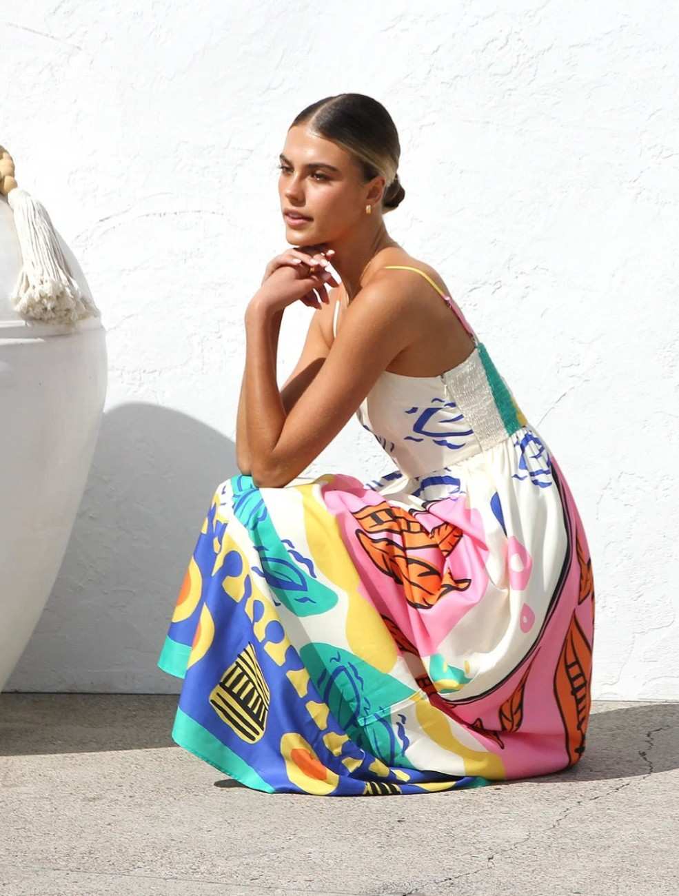 White Printed Dress - Image 3
