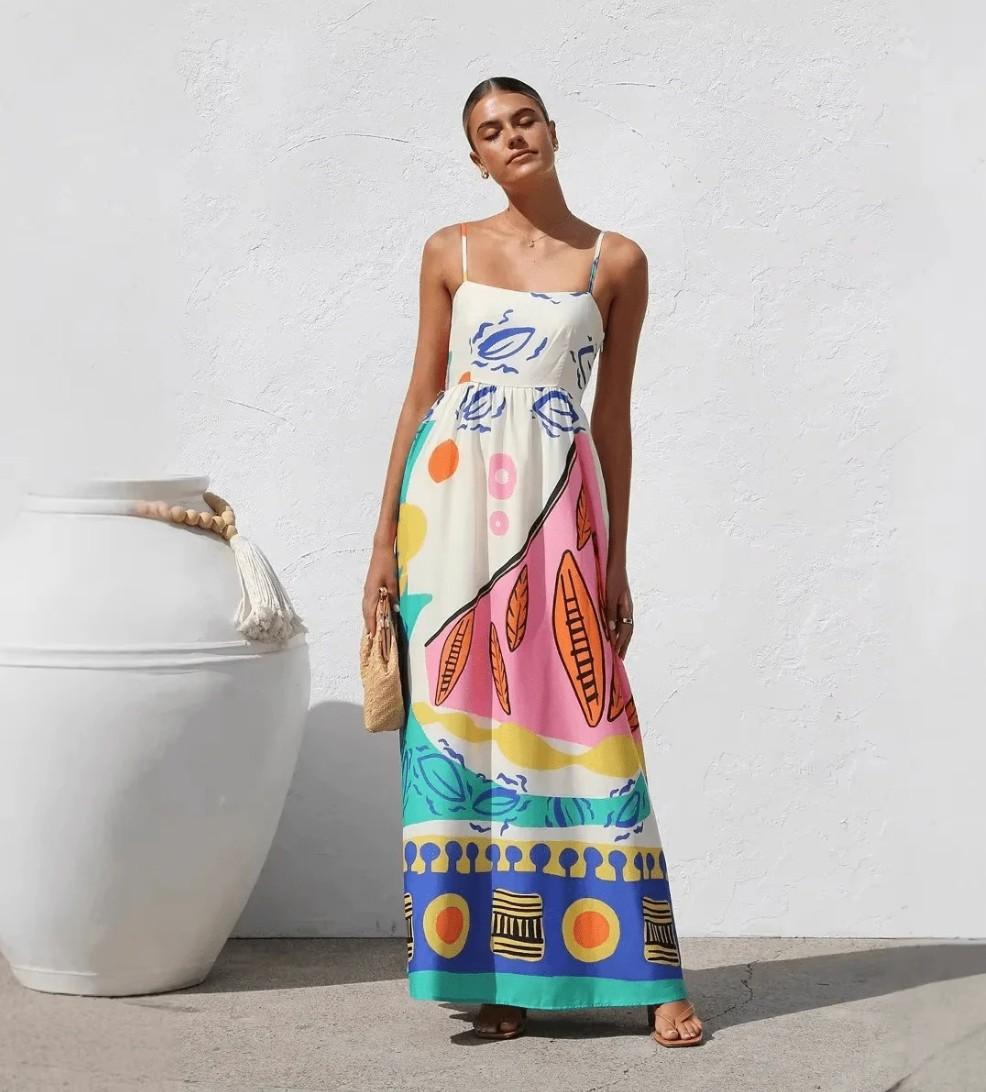 White Printed Dress - Image 4