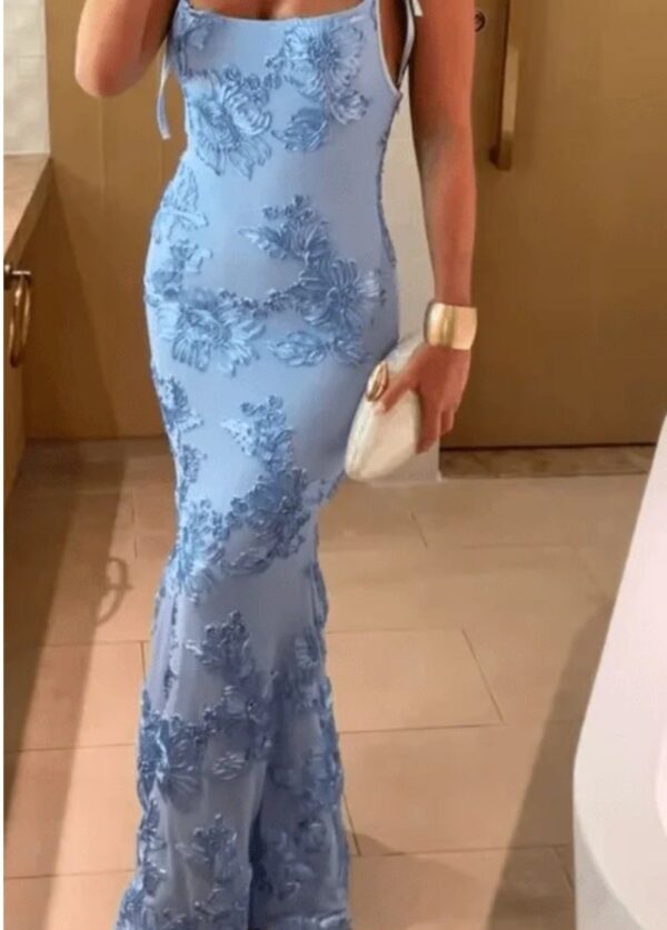 Blue Floral Maxi Dress