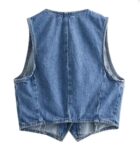 Blue Denim Top and Skirt Set