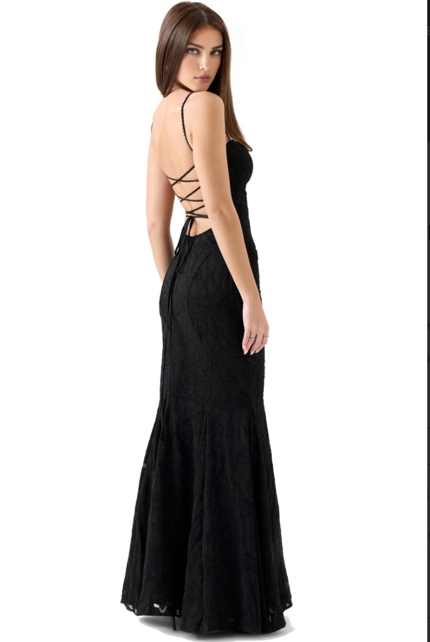 Floral Print Lace Dress - Image 2