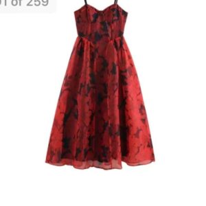 Spaghetti Floral Print Dress