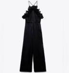 Black Ruffle Jumpsuit