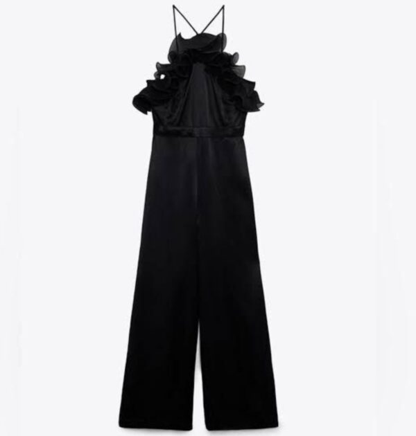 Black Ruffle Jumpsuit