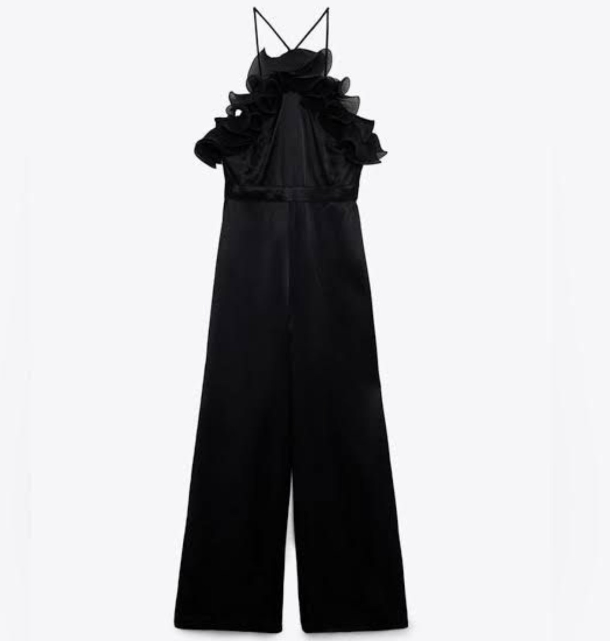 Black Ruffle Jumpsuit - Image 2