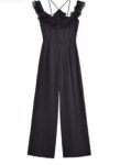 Black Ruffle Jumpsuit