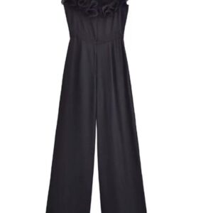 Black Ruffle Jumpsuit