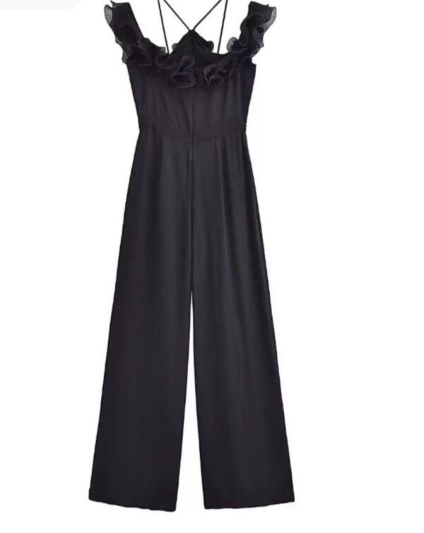 Black Ruffle Jumpsuit